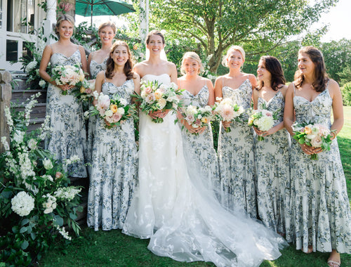 Bridesmaids Wore Custom Johanna Ortiz to This Elegant Cape Cod Wedding