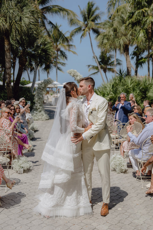 A Modern, Earthy English Wedding on the Beach in Florida