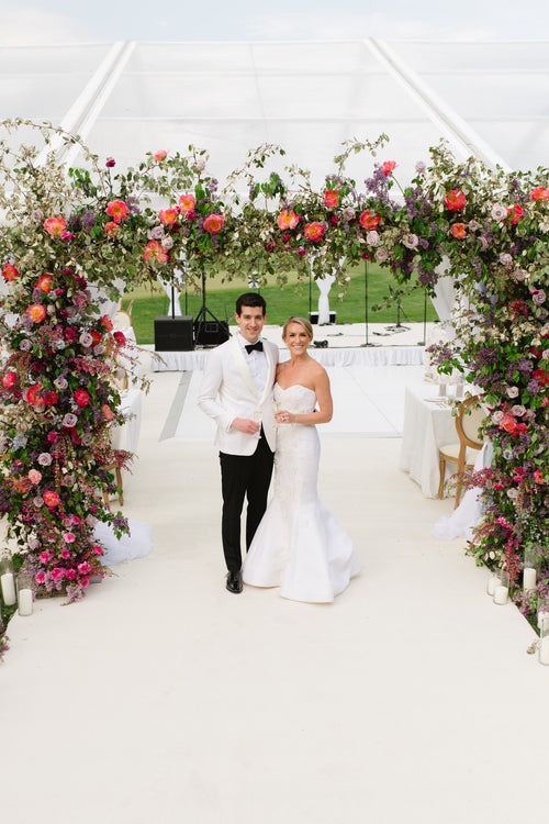 The Bride Wore Nicola Bathie Earrings to Her Classic Wedding in Michigan