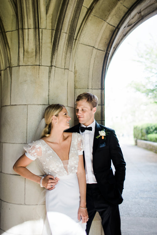 This Couple Exited Their Nashville Micro-Wedding in a Light Green 1950 Chevrolet Convertible