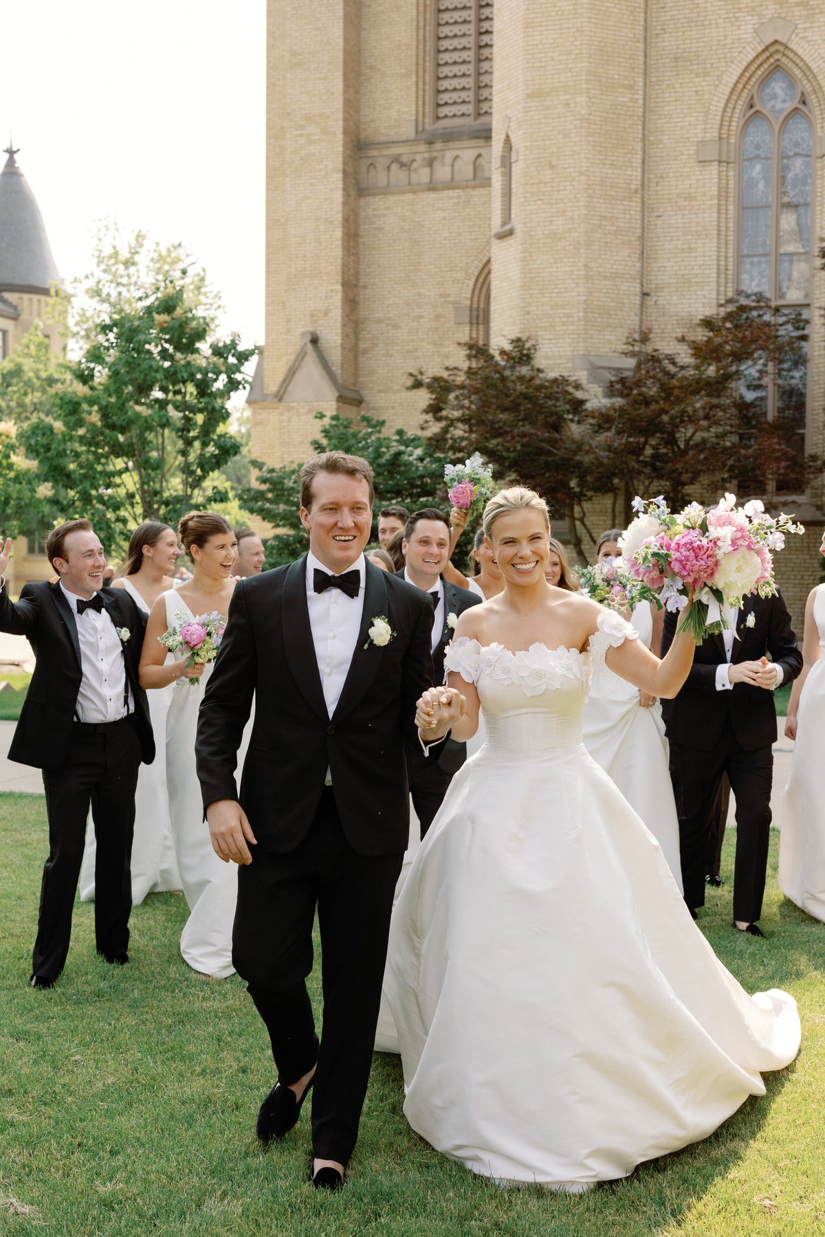 OTM Styled This Bride in One/Of and Alex Perry Looks For Her Wedding on Notre Dame's Campus