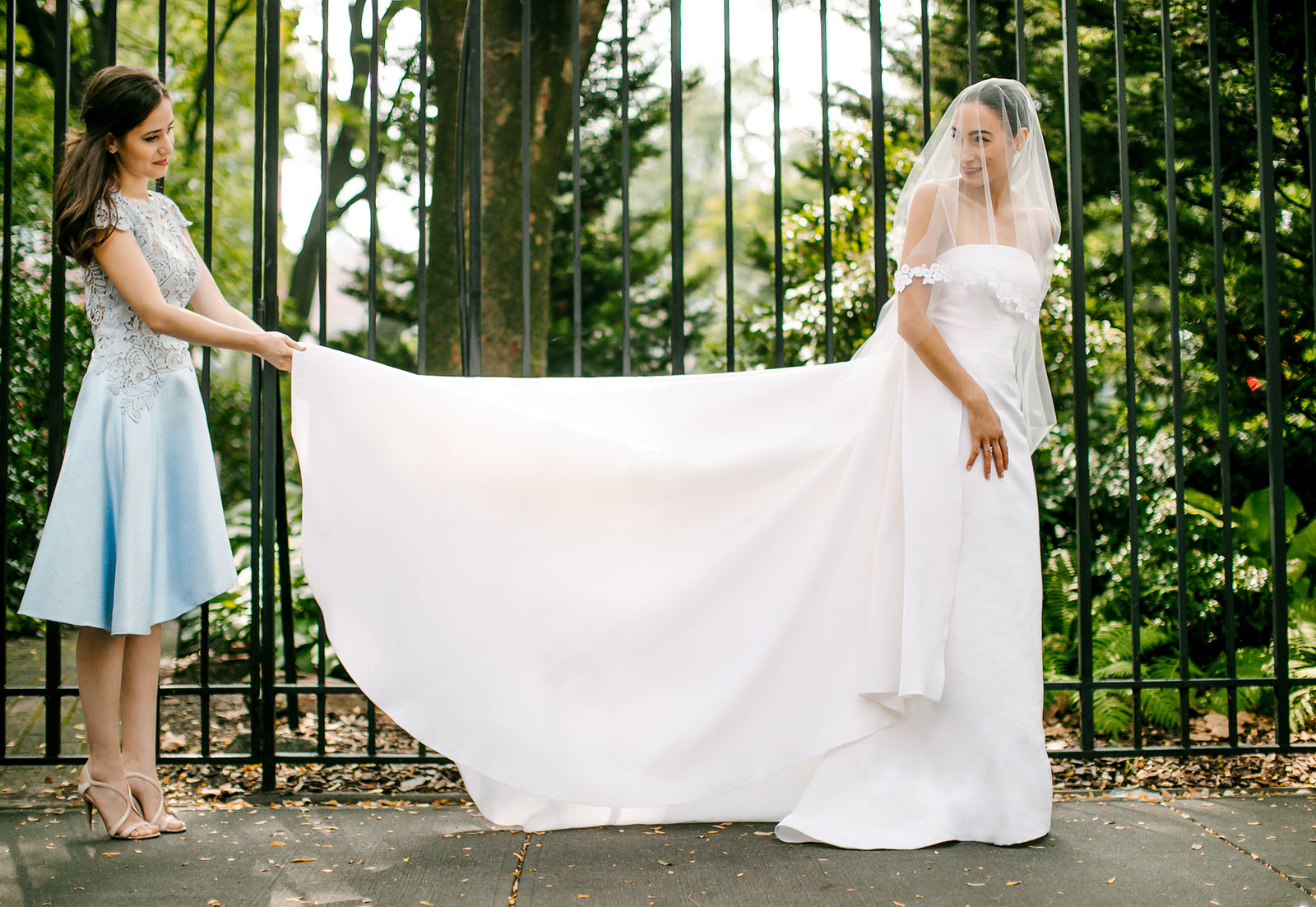 Wedding Bells Tolled During the First Kiss at this Garden Ceremony in Manhattan