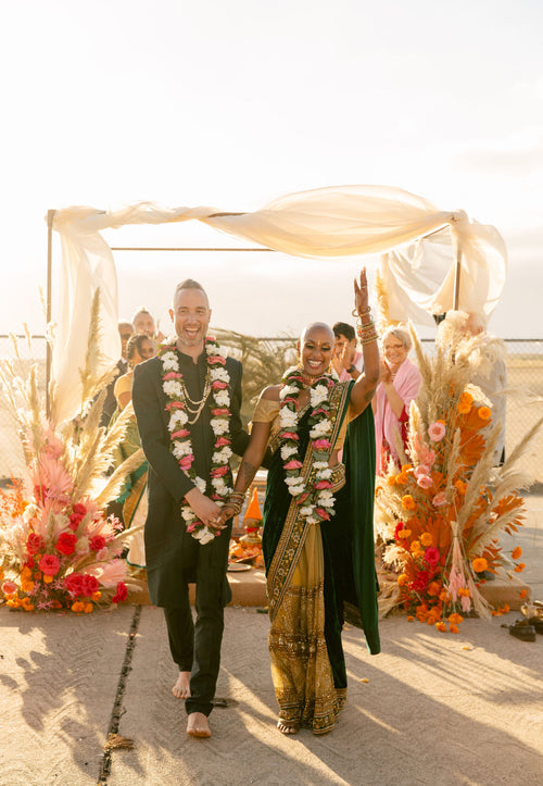 More Than 100 People Partied at The Newlyweds' Home After Their Hindu-Western Wedding in California