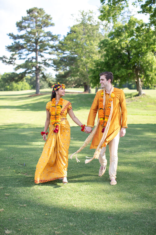 After Their Bengali Gaye Holud, This Couple Said, "I Do," in a Lighthearted, Tropical Wedding at The Breakers