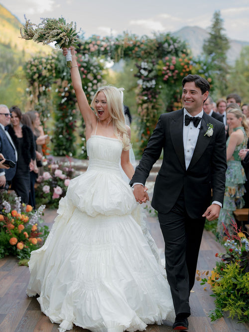 The Bride Wore Danielle Frankel, Vivienne Westwood, and Vera Wang on Her Wedding Day at Dunbar Ranch