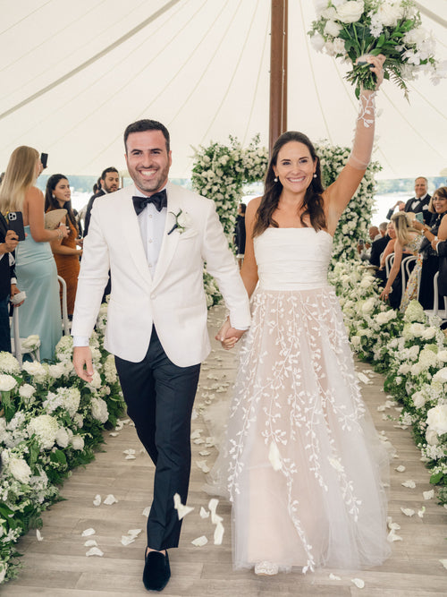 The Couple Exchanged Vows in The Bride's Childhood Backyard in Holland, Michigan