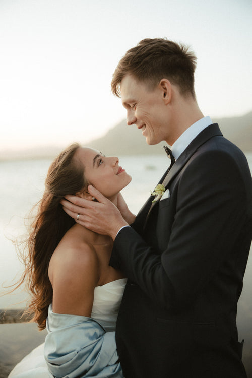 Ambar Driscoll Wore a Custom Savannah Miller Dress to Wed Caspar Lee in South Africa