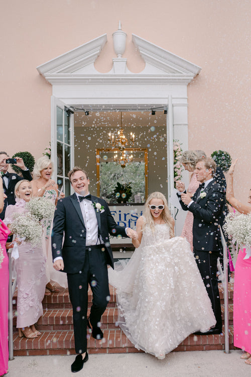 Everyone Wore Pink to Amy Littleson and Johnny McNitt's Classic and Fun Wedding in Vero Beach