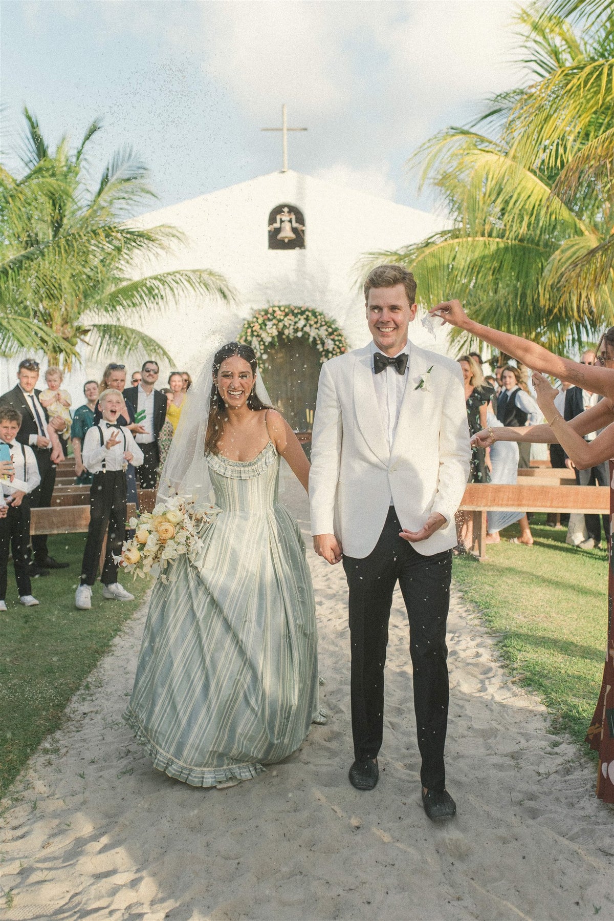 Moda Operandi Marketplace Merchandiser Ana Laura Ferreira Aguiar Wore a Vintage Oscar de la Renta Down The Aisle in Brazil