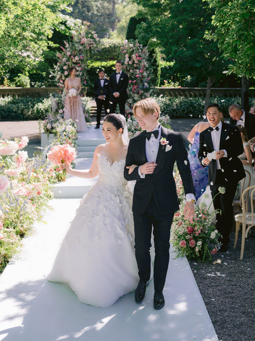 OTM Styled This Bride in Danielle Frankel, Oscar de La Renta, and Custom Diamonds That All Honored Her Heritage