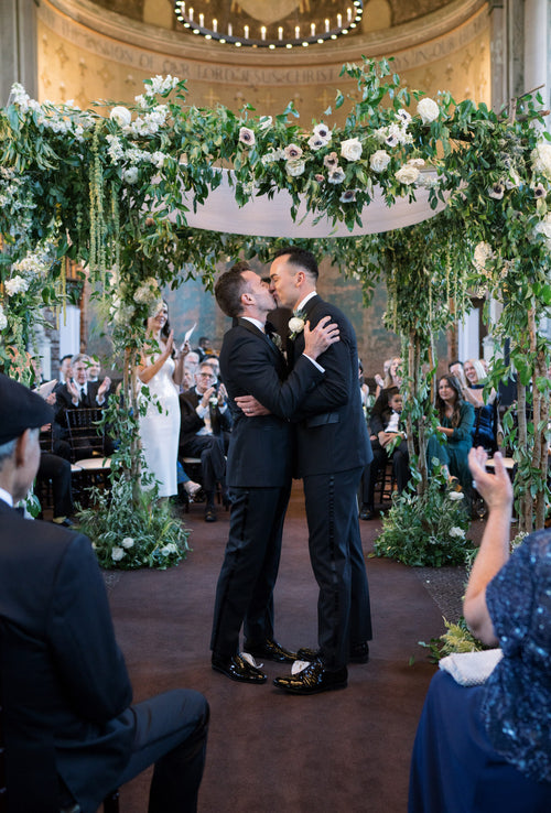 Stylist & Author Andrew Gelwicks and Natural Resources Defense Council Director Daniel Salas’s Intimate Wedding