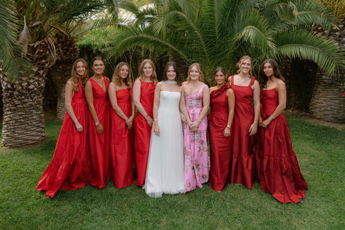 OTM Styled This Bride With a Bold Pop of Red for Her Wedding Weekend in Spain