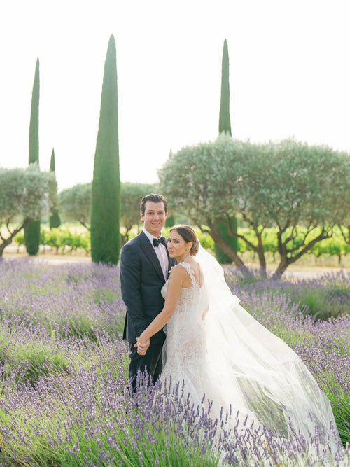This Couple Said, "I Do," in an Elegant Jewish Wedding Ceremony Surrounded by Lavender in Provence