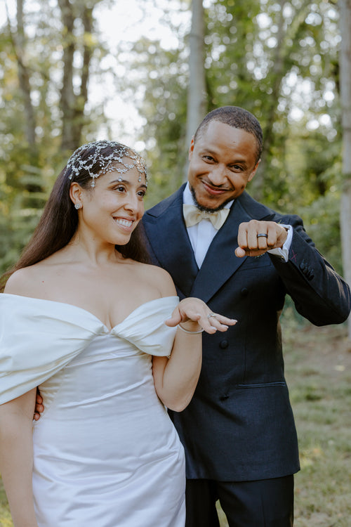 This Bride's Custom Wedding Dress Was Inspired by a '40s Dior Look