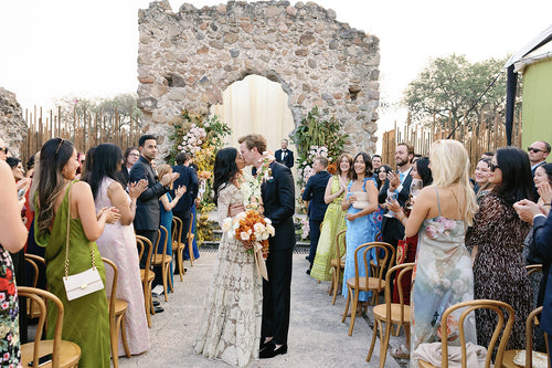 This Bride Paired Her Lehenga with Cowboy Boots During Her Multi-Cultural Wedding Weekend in Mexico