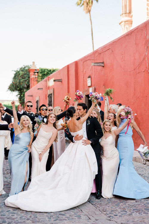 The Bride Wore Three Oscar de la Renta Dresses and Sang Tons of ABBA During Her Wedding Weekend in Mexico