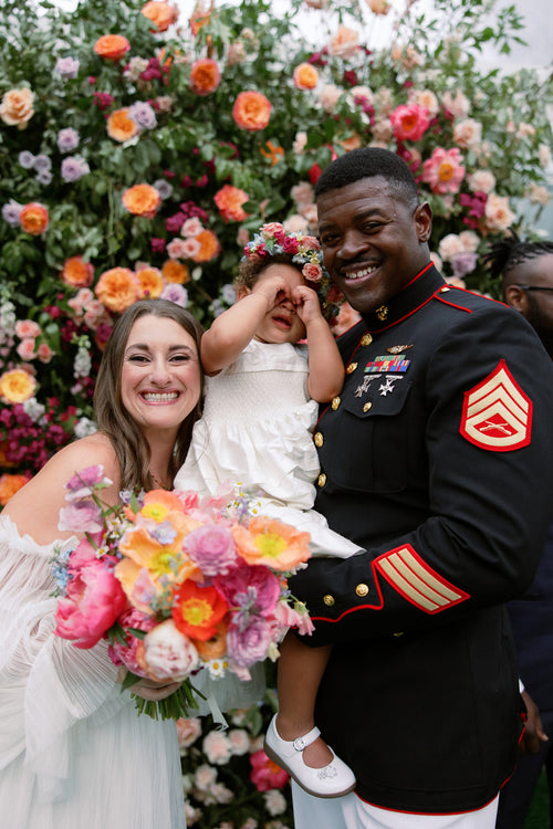 This Rainy, Floral Backyard Wedding Honored The Bride’s Father