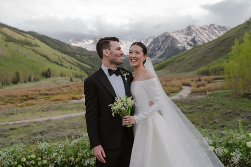The Bride Wore Carolina Herrera and Alexander McQueen on Her Wedding Day at Pine Creek Cookhouse