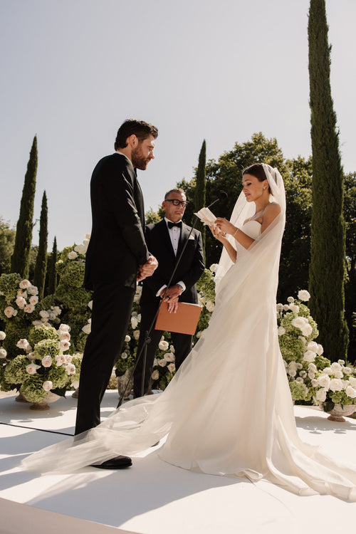 Actress Celeste Desjardins and Edmonton Oilers Assistant Captain Leon Draisaitl’s Provençal Wedding