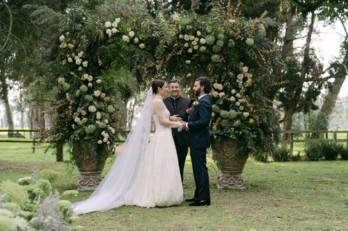 The Bride Revamped Her Mother's Wedding Dress for Her Sophisticated Yet Down to Earth Wedding in Bogota