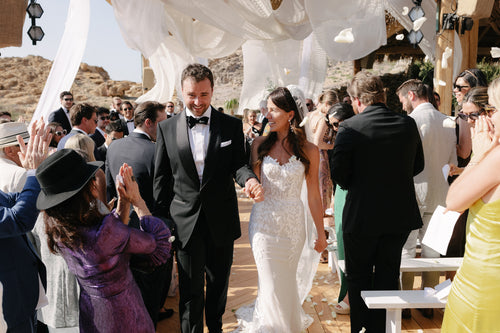 This Destination Wedding in Mykonos Celebrated The Groom's Greek Heritage and The Bride's Latin Roots