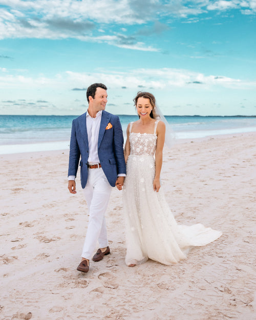 La Prairie Head of PR Current D’Ignazio and CP Rahe’s '70s Resort Glam–Themed Wedding in The Bahamas