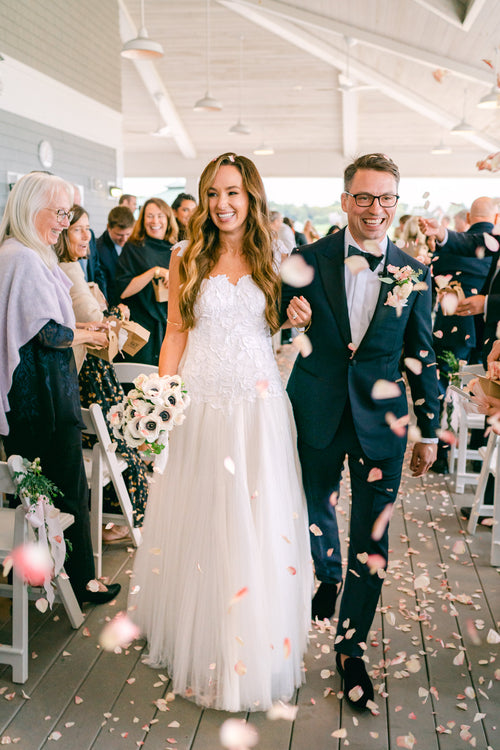 Brinker + Eliza Co-Founder Eliza Higgins Wore Her Mother's Wedding Dress Down the Aisle in Fairfield