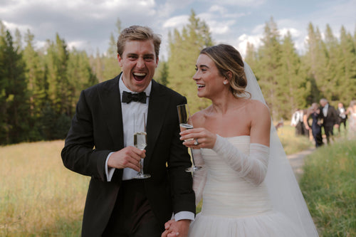 The Bride Wore Custom LEIN, One Of, and Miron Crosby to Her Summer Western-Inspired Wedding in Big Sky