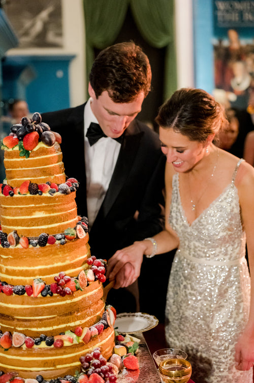 The Couple's Family Heirlooms Were Displayed at Their Reception at the George Peabody Library