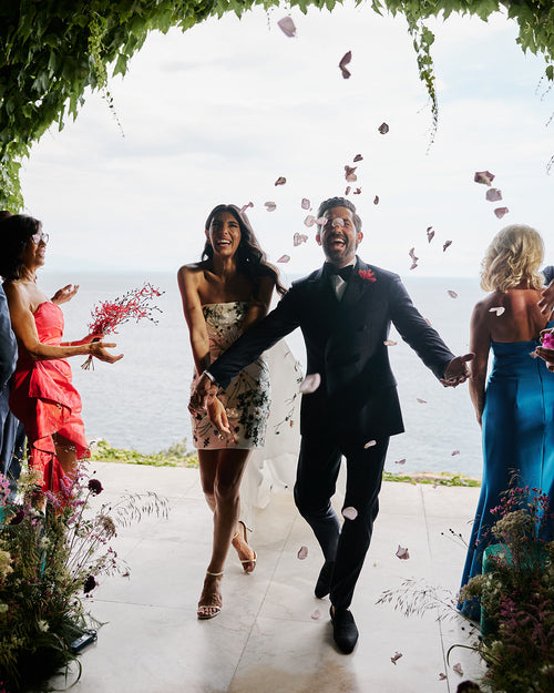 The Bride Wore Monique Lhuillier and One Of to Wedding That Was a Love Letter to The Amalfi Coast