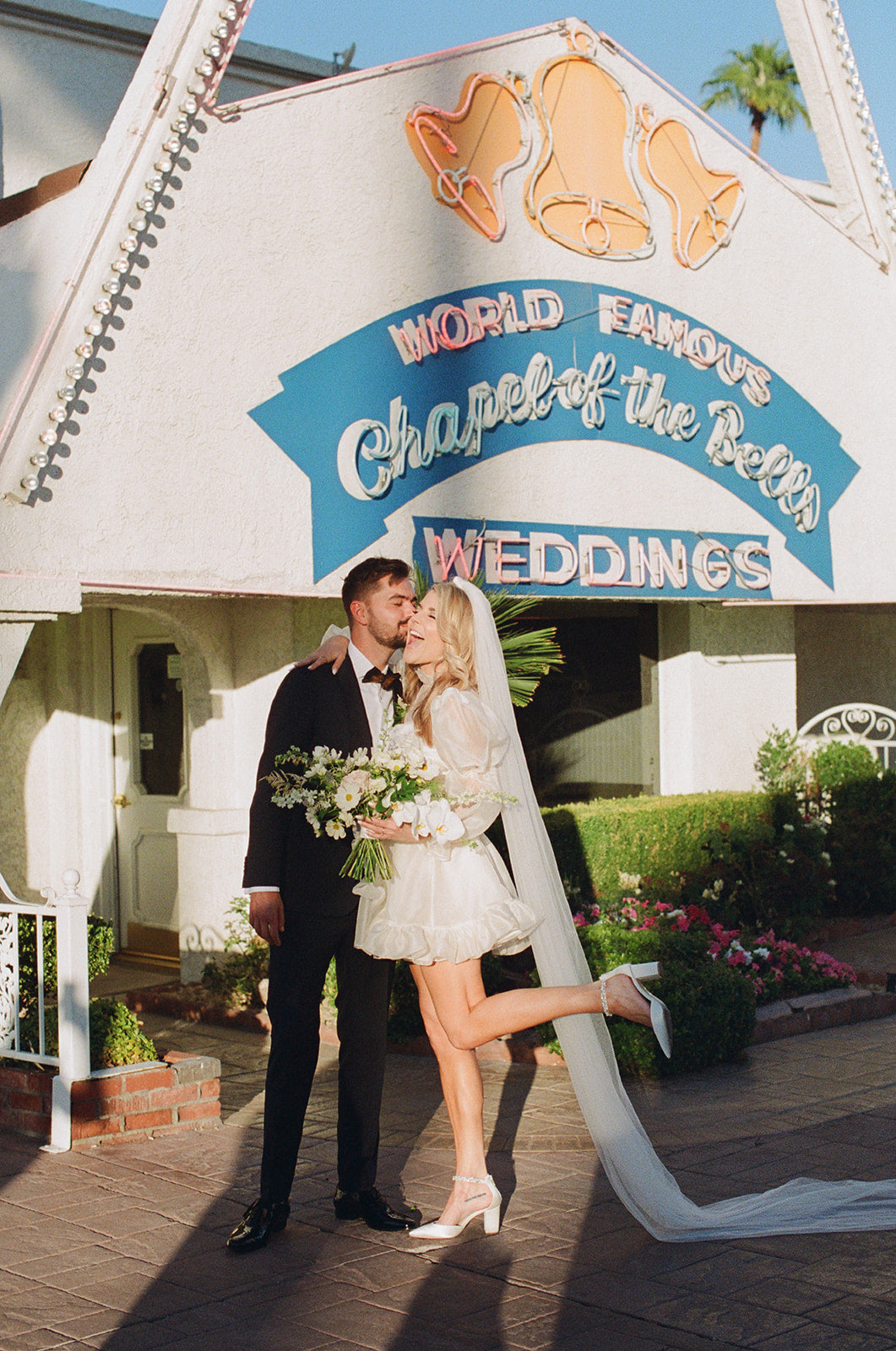 Grace Helbig and Elliott Morgan's "Classic, Elegantly Tacky Vegas Elopement"