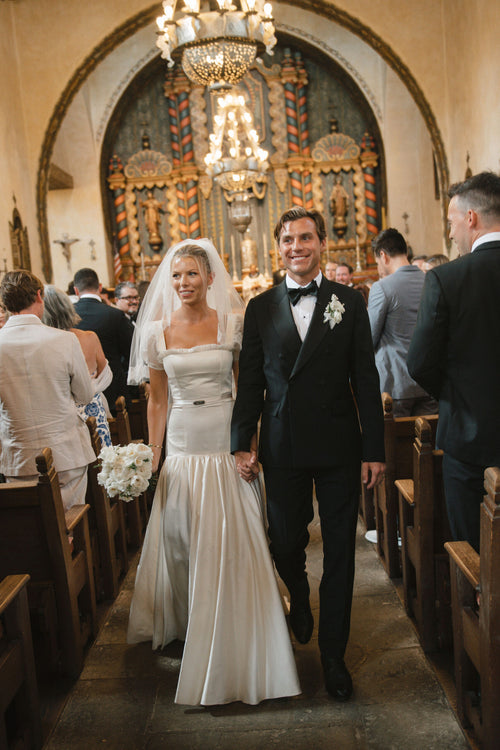 BĀBEN Founder Hanna Dorman Designed Her Own Wedding Dress With an Antique Brooch