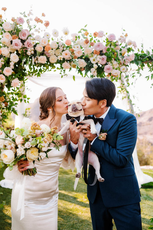 The Bride Changed Into a Traditional Korean Hanbok For Her Outdoor Wedding Reception in Malibu