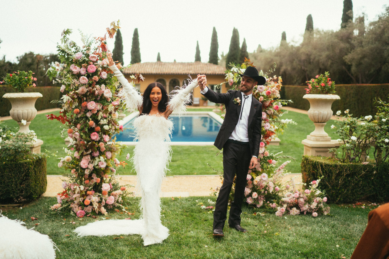 India Blue Severe and Jackson John Dunford's Intimate Wedding in Montecito