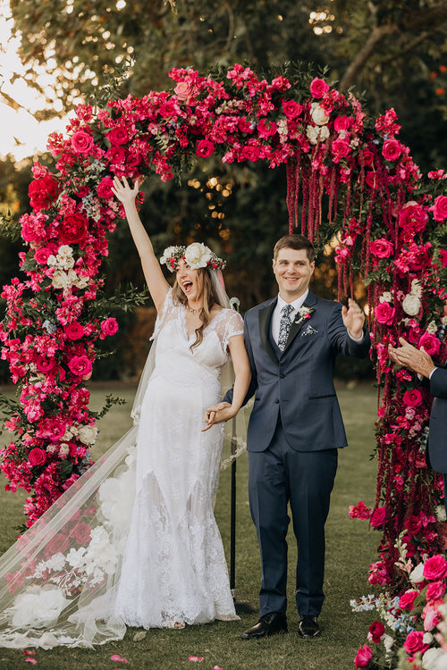 Isabelle Sui Worked With Her Aunt, Anna Sui, to Create Her Dream Custom Chantilly Lace Wedding Dress