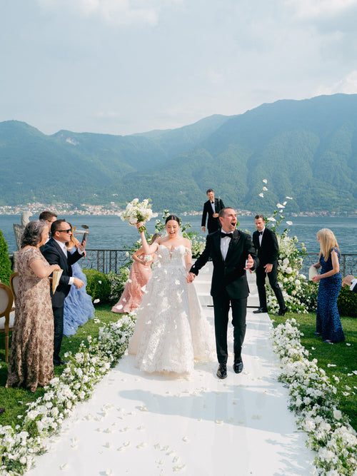 The Newlyweds Celebrated Through a Wild Hailstorm on Their Wedding Day at Villa Balbiano