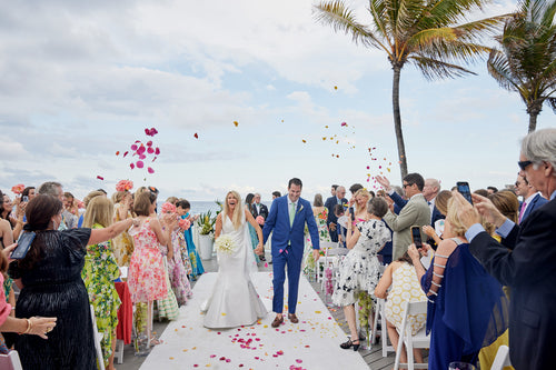 The Bride and Her Mother Both Wore Carolina Herrera Down the Aisle at The Hillsboro Club