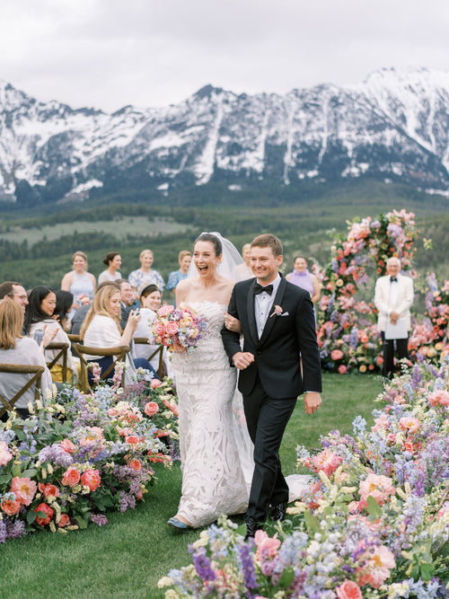 A Spring Easter Egg–Inspired Wedding at Moonlight Basin in the Mountains of Big Sky, Montana