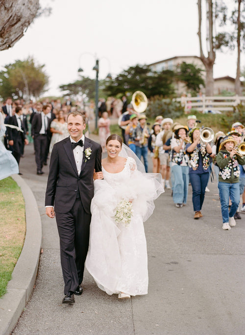 This Bride’s Grandmother Made All The Bridesmaids’ Looks and a Rehearsal Dinner Dress From Her Mother’s Own Aisle Style