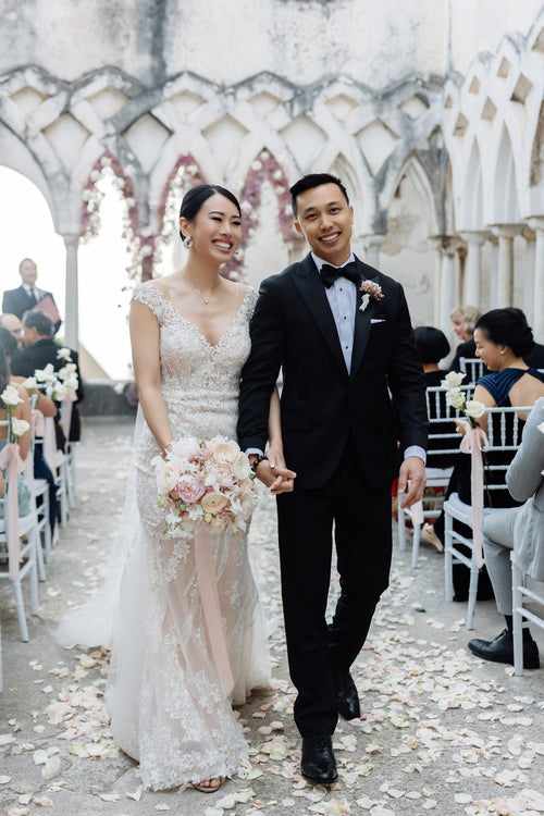 A Romantic Wedding Ceremony in a 13th-Century Cloister in Amalfi