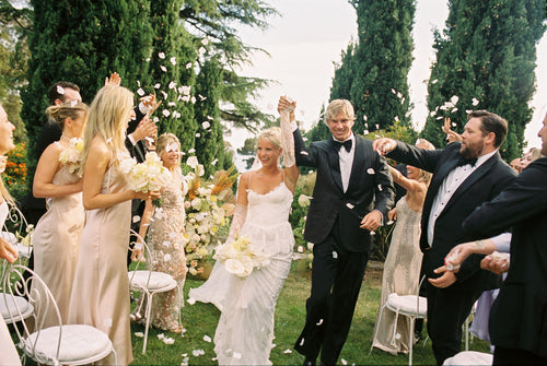 This Bride Custom-Designed a French Cinema–Inspired Wedding Dress For Her Ceremony in La Pradet