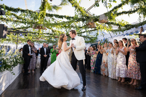 The Bride Wore Oscar de la Renta to Her Island-Chic Wedding on Nantucket with Plenty of Hydrangeas