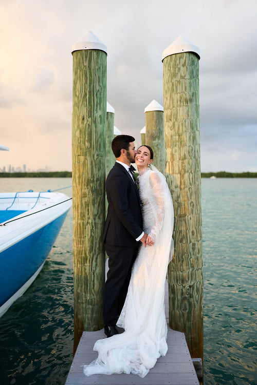This Ocean-Loving Couple Said, "I Do," Five Minutes Away From Where They First Met in Miami