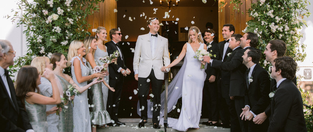 The Bride Wore Three Custom Looks by Brock Collection's Laura Vassar to Her Wedding in Southampton