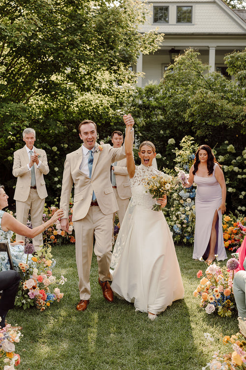 OTM Styled This Bride in Ralph Lauren, Luisa Beccaria, and Sareh Nouri for Her Wedding at Valley Rock Inn