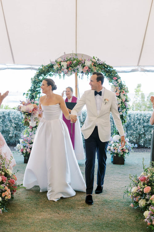 Over The Moon's Maddie Bush Wore Markarian and Alex Perry to Her Classic Yet Unique Wedding in Delray Beach