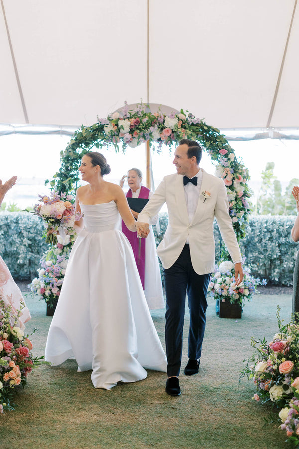 Over The Moon's Maddie Bush Wore Markarian and Alex Perry to Her Classic Yet Unique Wedding in Delray Beach
