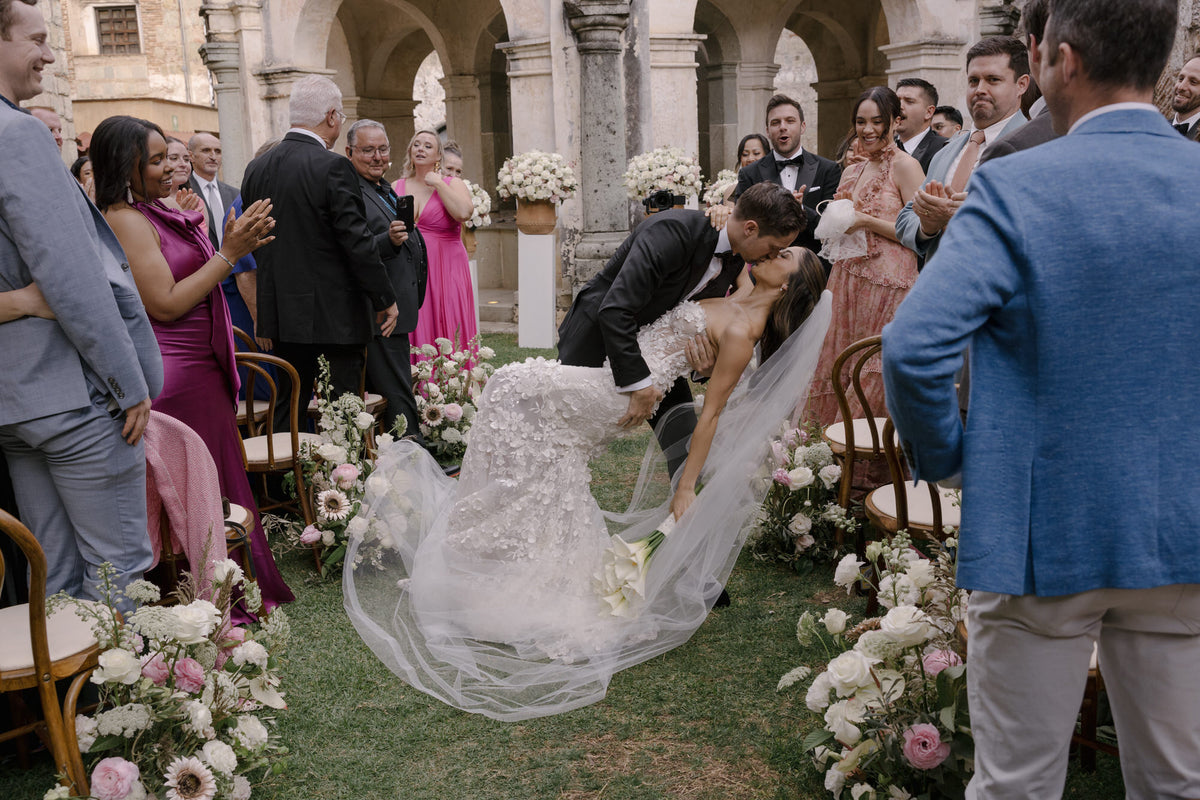 The Bride Wore Galia Lahav Down The Aisle at a Former 16th-Century Monastery in Oaxaca