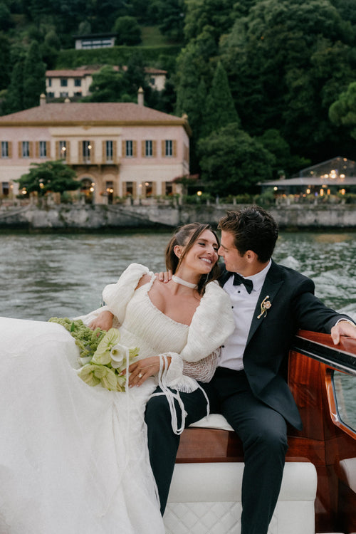 Light Rain Romantically Fell During Maria Marzullo and Nicholas Tardy’s Summer Ceremony at Villa Pizzo