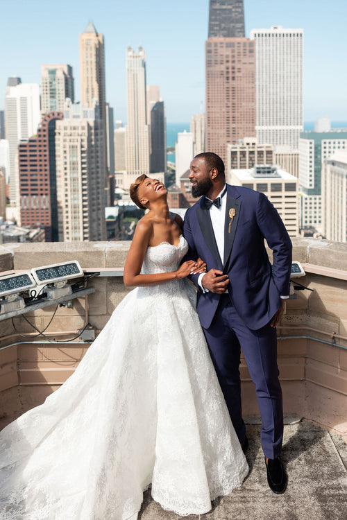 Super Bowl XLVI Champion Chris Canty and Melanie Richards Said, "I Do," at the Chicago Cultural Center